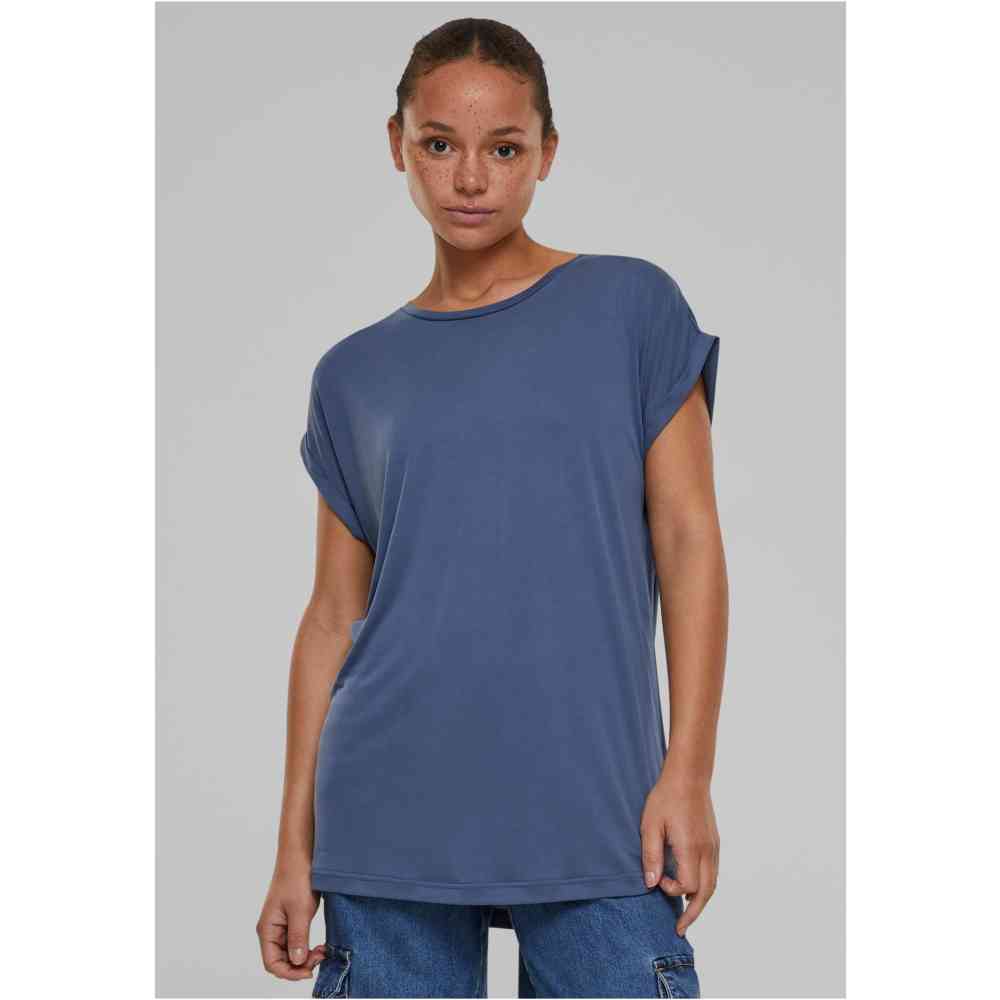 Urban Classics - Modal Extended Shoulder Damen TShirt - Blau